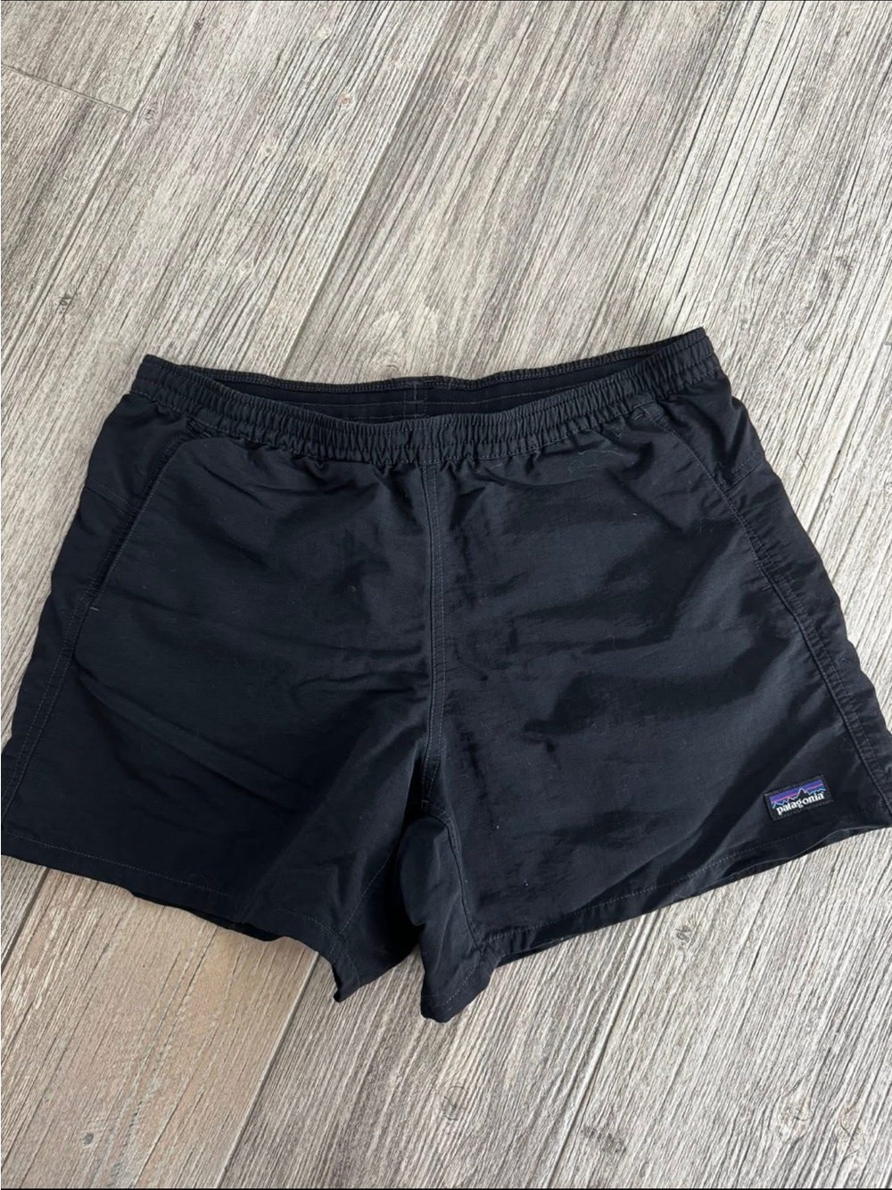 Patagonia Women’s Baggies - Black Athletic Shorts - Stretch Waist